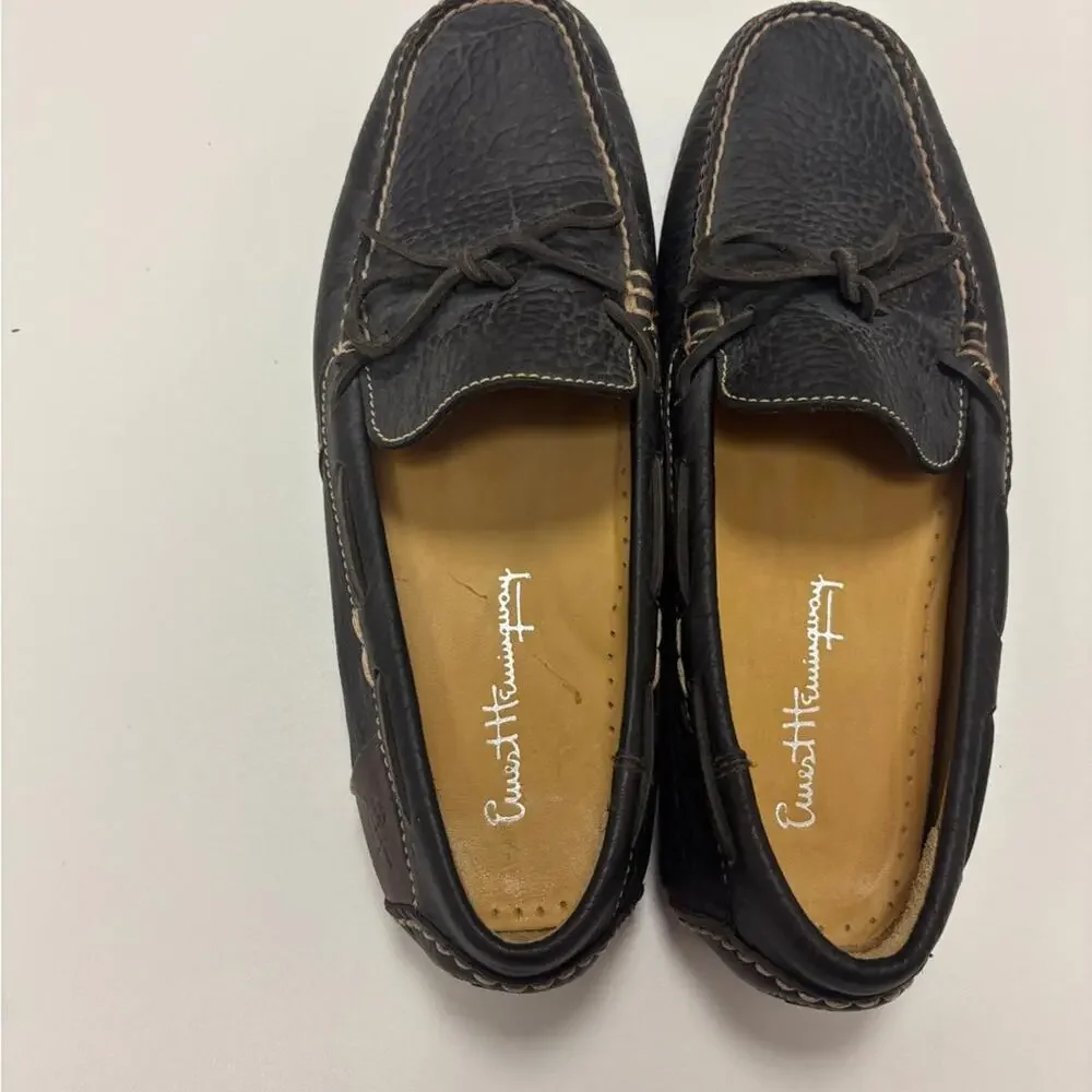 Ernest Hemingway Leather Driving Loafers | Men’s 10M | Brown Moc Toe